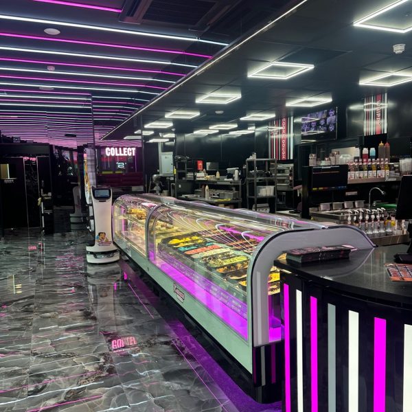 Photo of the electrical work completed at an ice cream store